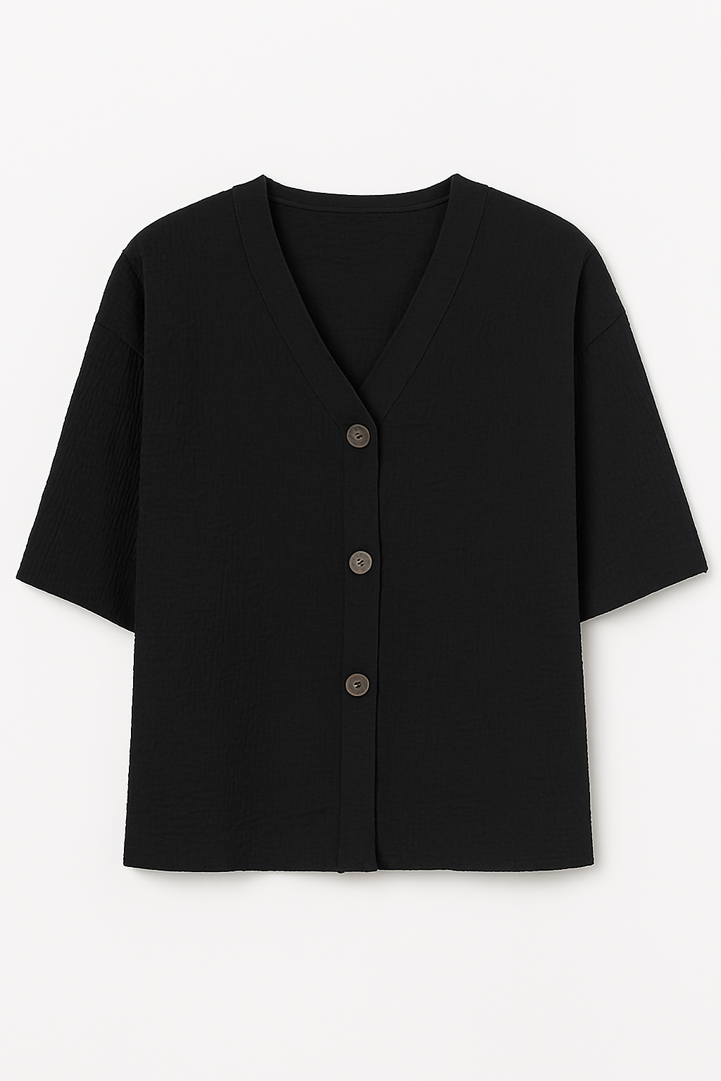 Blusa Texturizada con Botones – Casual y Chic