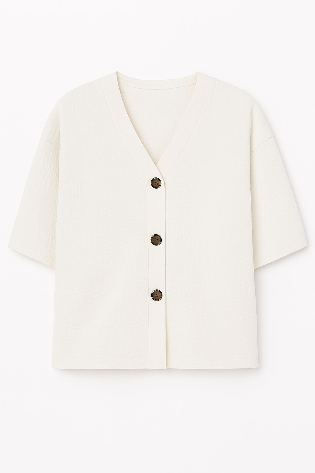 Blusa Texturizada con Botones – Casual y Chic